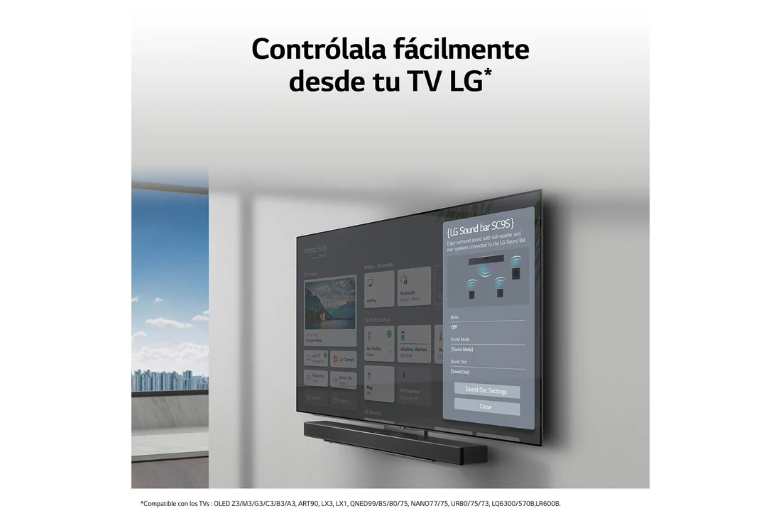 Thumbnail 5 de LG SC9S: Barra de sonido 3.1.3 con Dolby Atmos y subwoofer, 400 W
