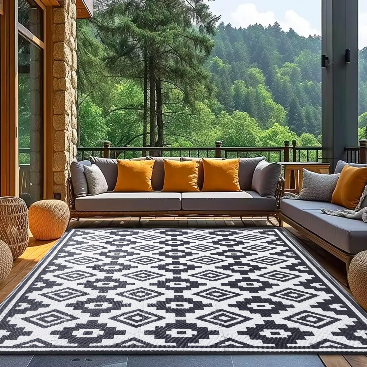 Shilucheng Outdoor Rug 8x10 ft