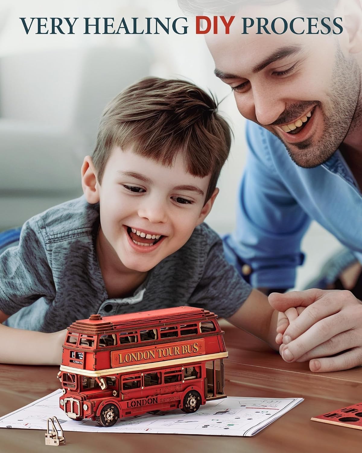 Thumbnail 5 de ROWOOD Puzzle 3D in Legno Bus Turistico Di Londra – Kit da Costruire per Adulti, Regalo Creativo FSC