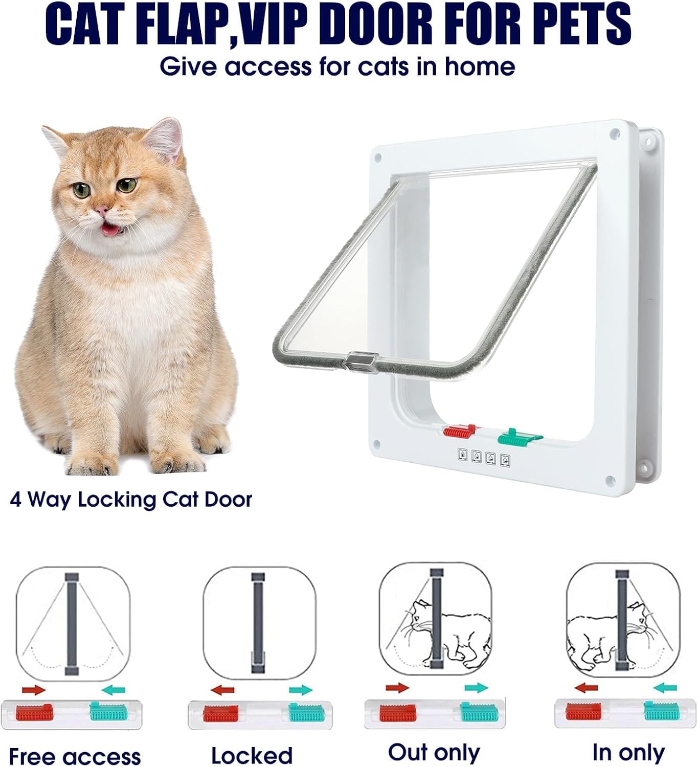 Thumbnail 2 de Plastic Outdoor Cat House – Waterproof shelter with escape door for feral or outdoor cats