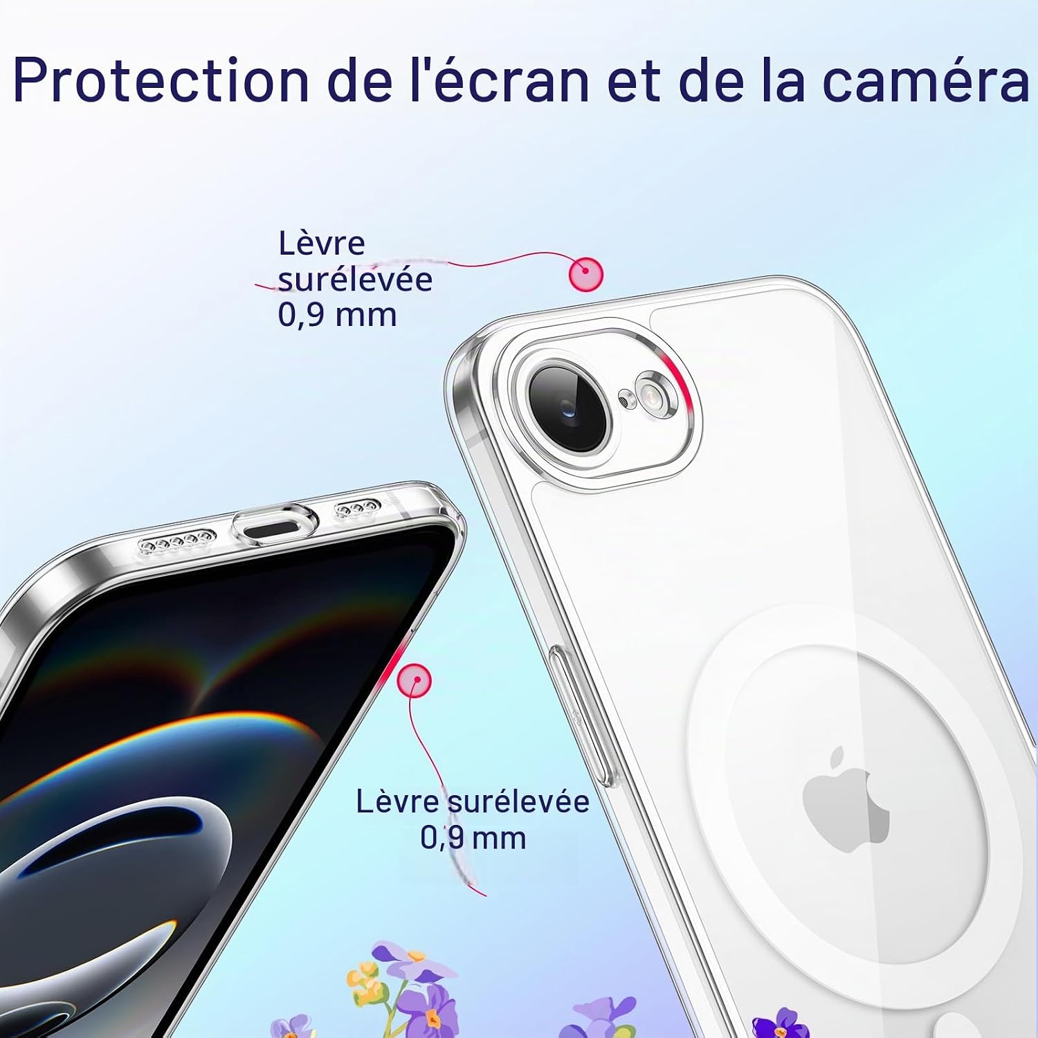 Thumbnail 5 de JETech magnetische beschermhoes voor iPhone 17e/16e, transparant en MagSafe-compatibel