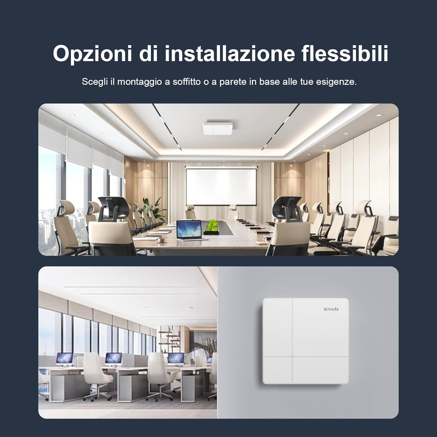 Thumbnail 3 de Tenda i23 AC1200 Wireless Access Point dual band con PoE+ 802.3at e gestione via app o web