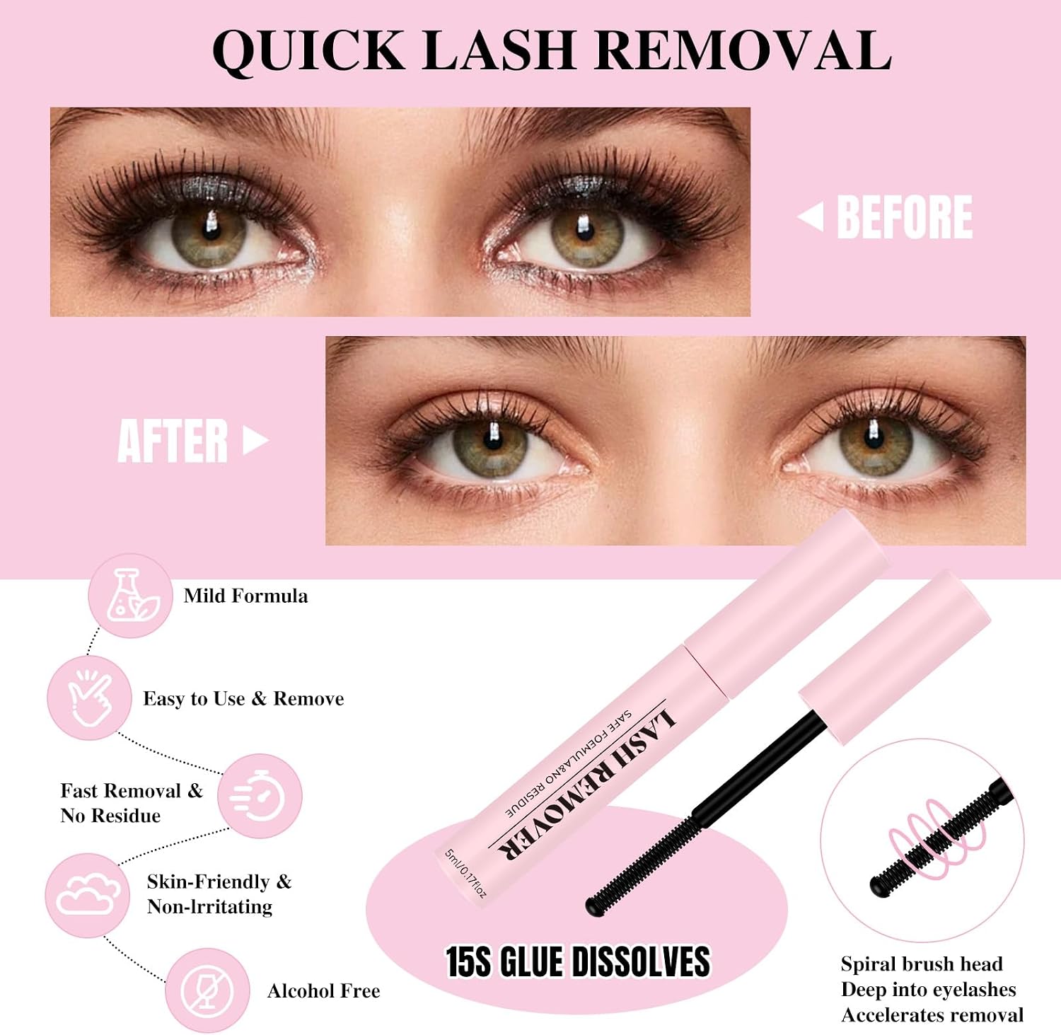 Thumbnail 2 de Mayhug Lash Bond & Seal wimperlijmset voor clusterwimpers met remover en pincet