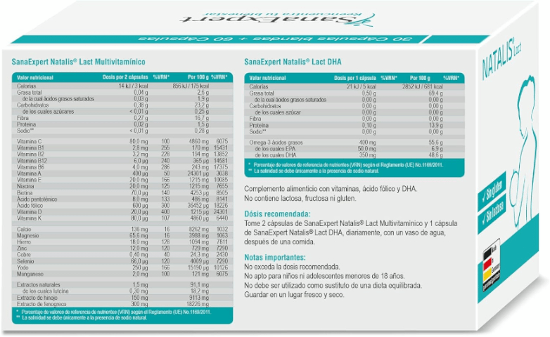 Thumbnail 1 de SanaExpert Natalis Lact 90 cápsulas