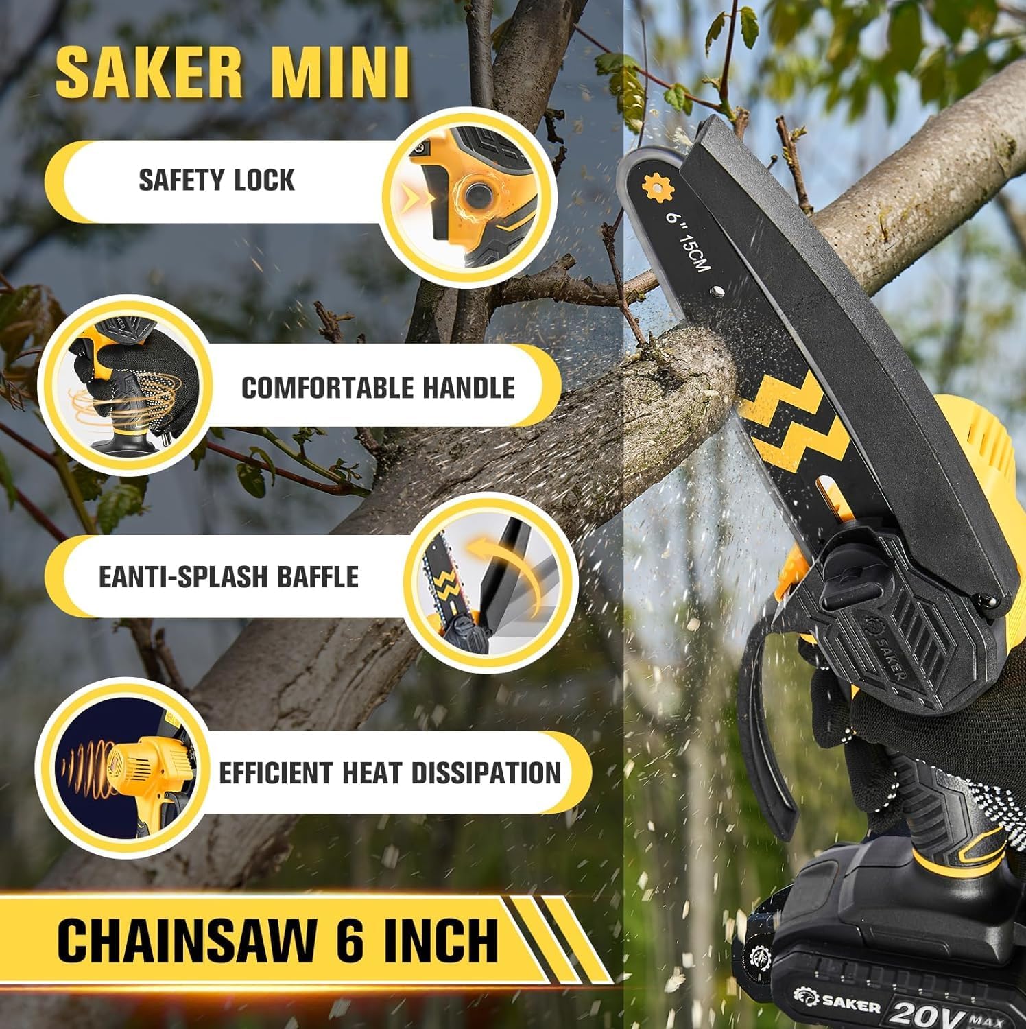 Detalle de Saker Mini Chainsaw 6-Inch