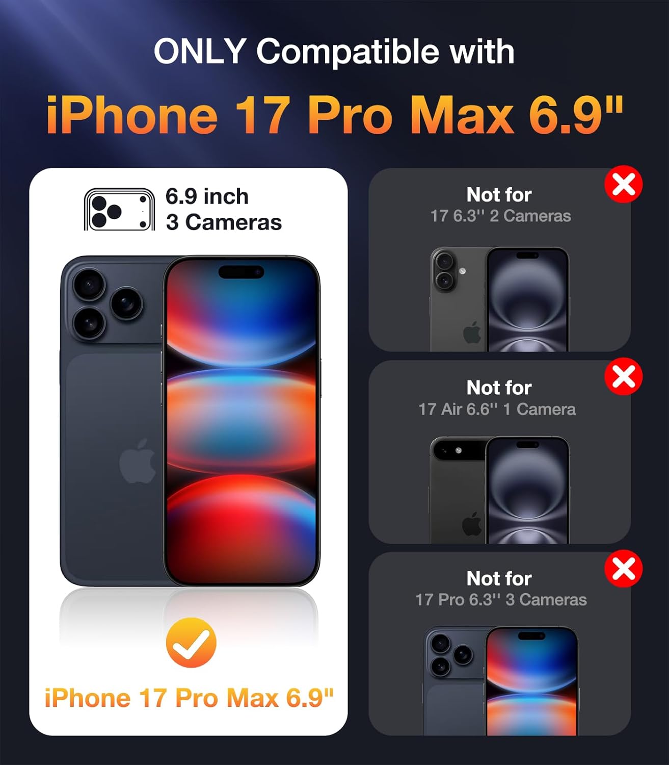 Thumbnail 6 de Diaclara Magnetic Case for iPhone 17 Pro Max with Built-in Privacy Screen and Full-Body 360° Protection