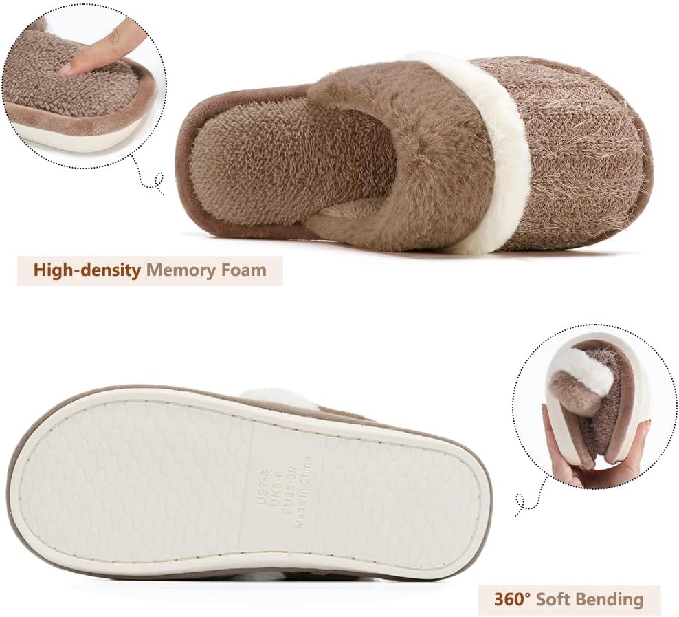 Detalle de GOEWY Chaussons Femme – Pantoufles Doudou Confort Extrême, Semelle à mémoire de forme antidérapante