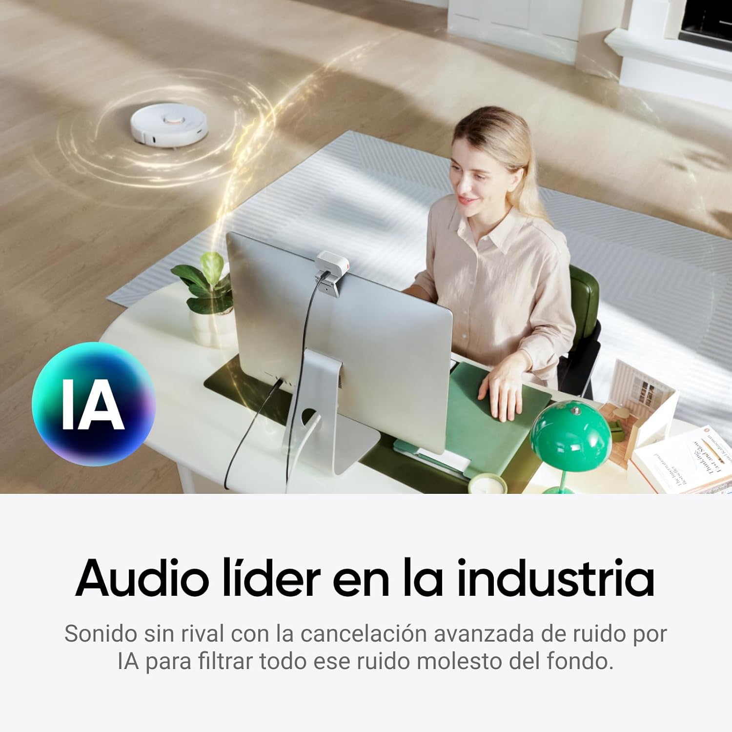 Detalle de Insta360 Link 2C Webcam 4K 🌨️ Control por Gestos, HDR, IA