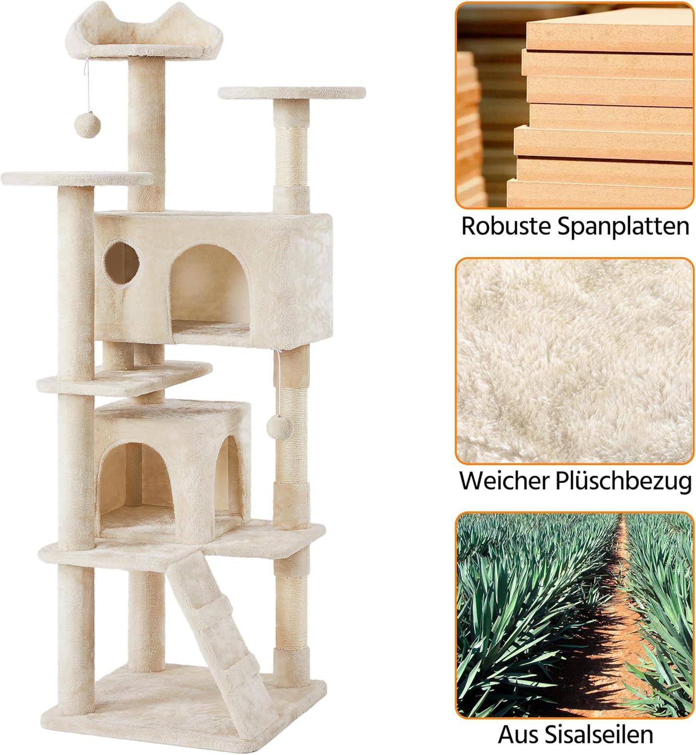 Thumbnail 4 de Yaheetech Kratzbaum 178 cm groß 🐱