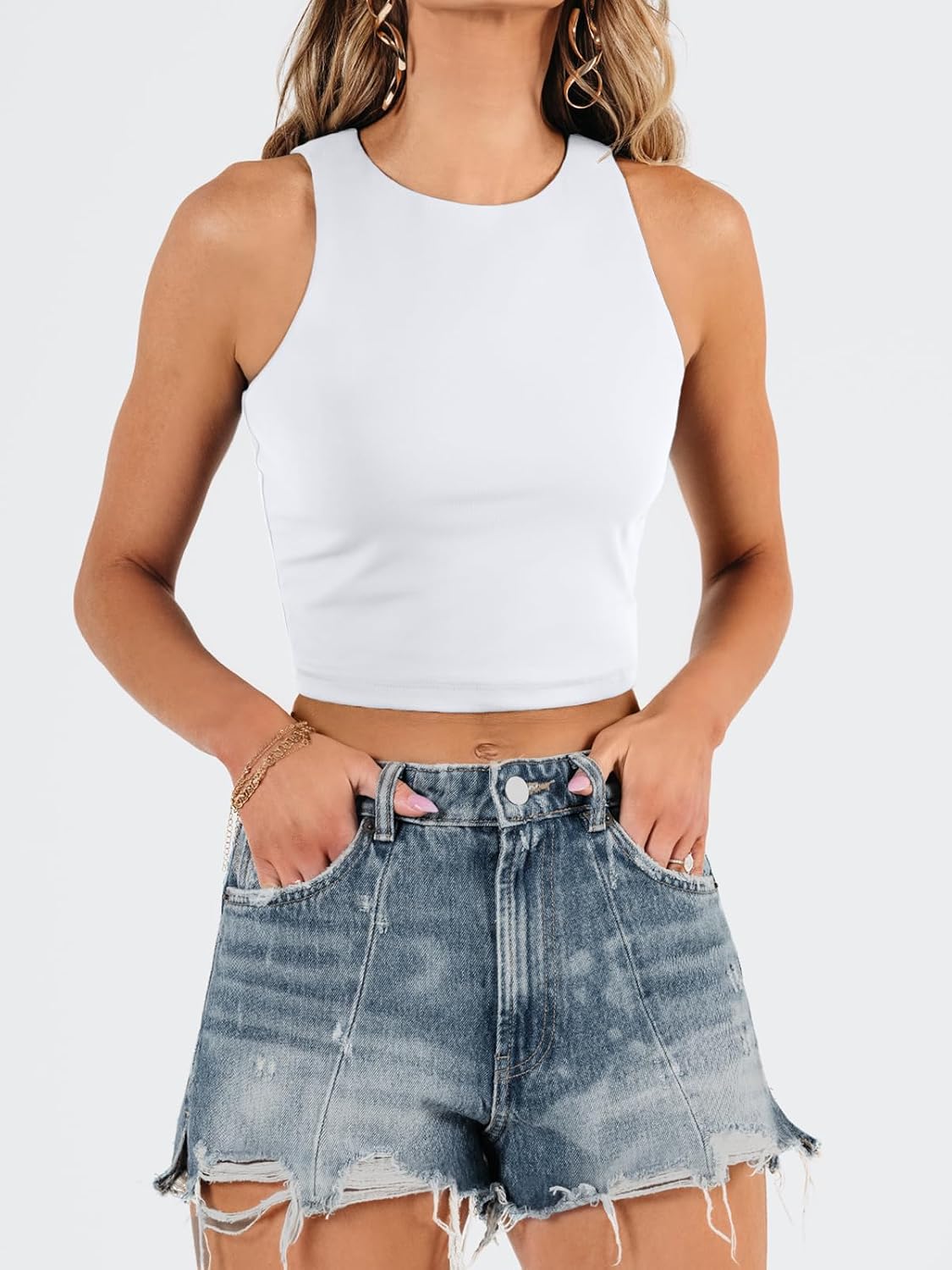 Detalle 2 de EFAN Womens Double Lined Crop Top