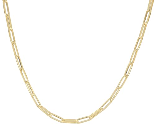 Detalle de DelPia Collana Unisex Catena Tecnica Brevetttata 2begold 18kt e Anima Argento 925 Paperclip Classica (45cm)