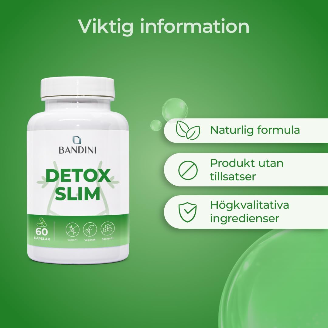 Thumbnail 5 de BANDINI Detox Slim veganska kapslar med växtextrakt, 60 kapslar
