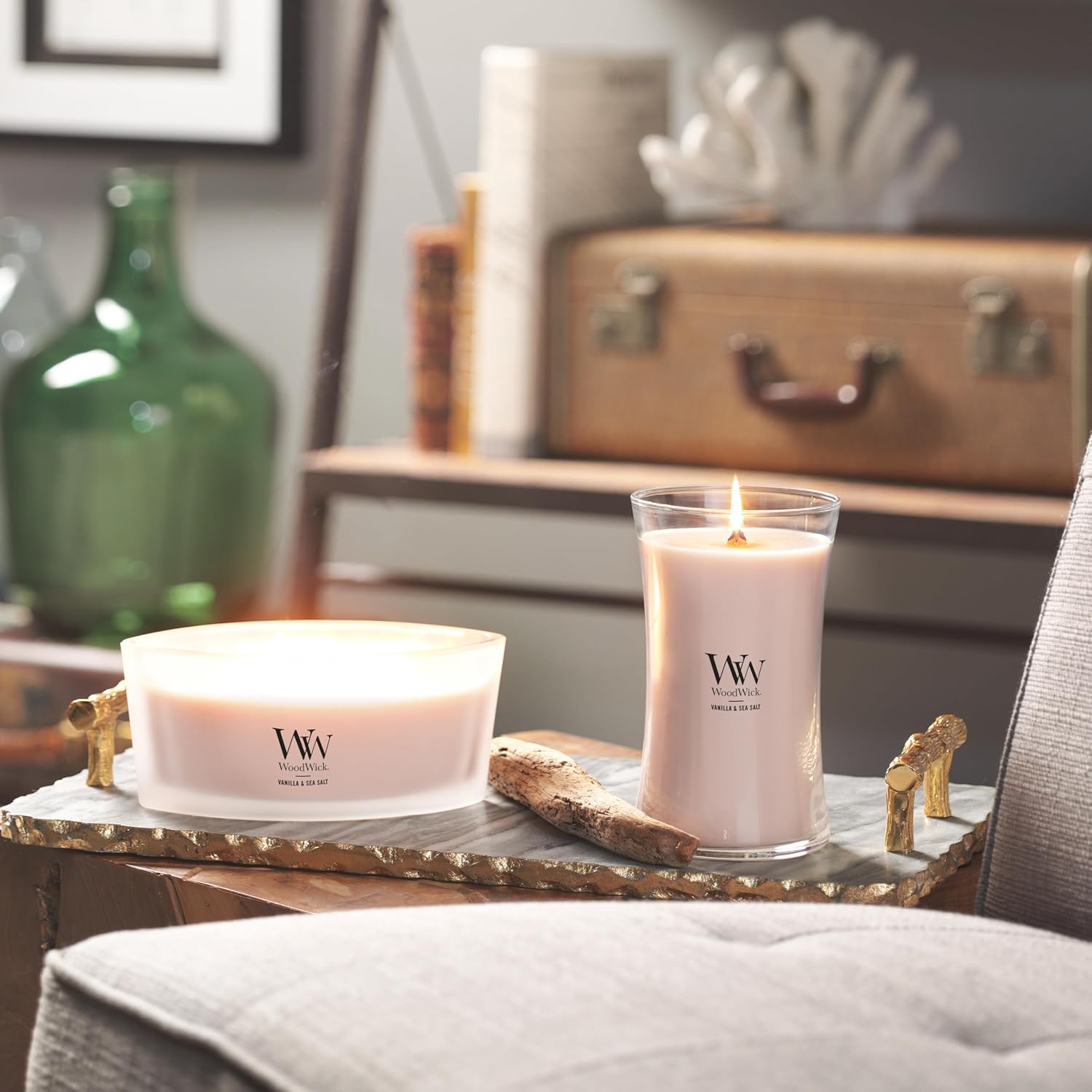 Thumbnail 5 de WoodWick Large Hourglass Candle Vanilla Sea Salt