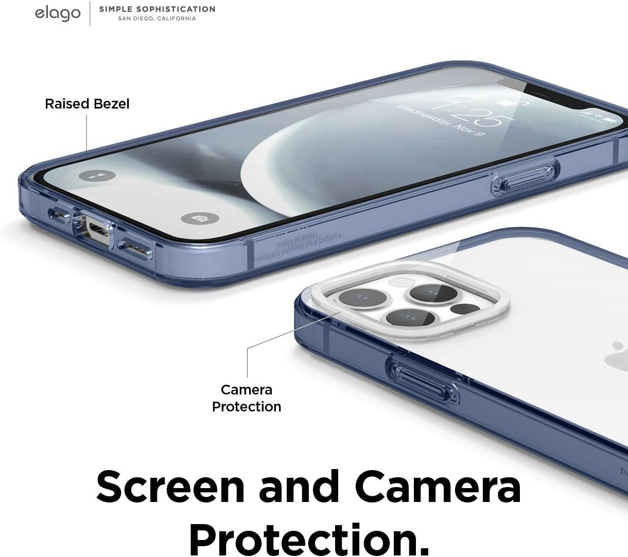 Detalle 2 de elago Ibrido Clear Custodia Compatibile con iPhone 12 / iPhone 12 Pro (6.1") con protezione antiurto e cover fotocamera
