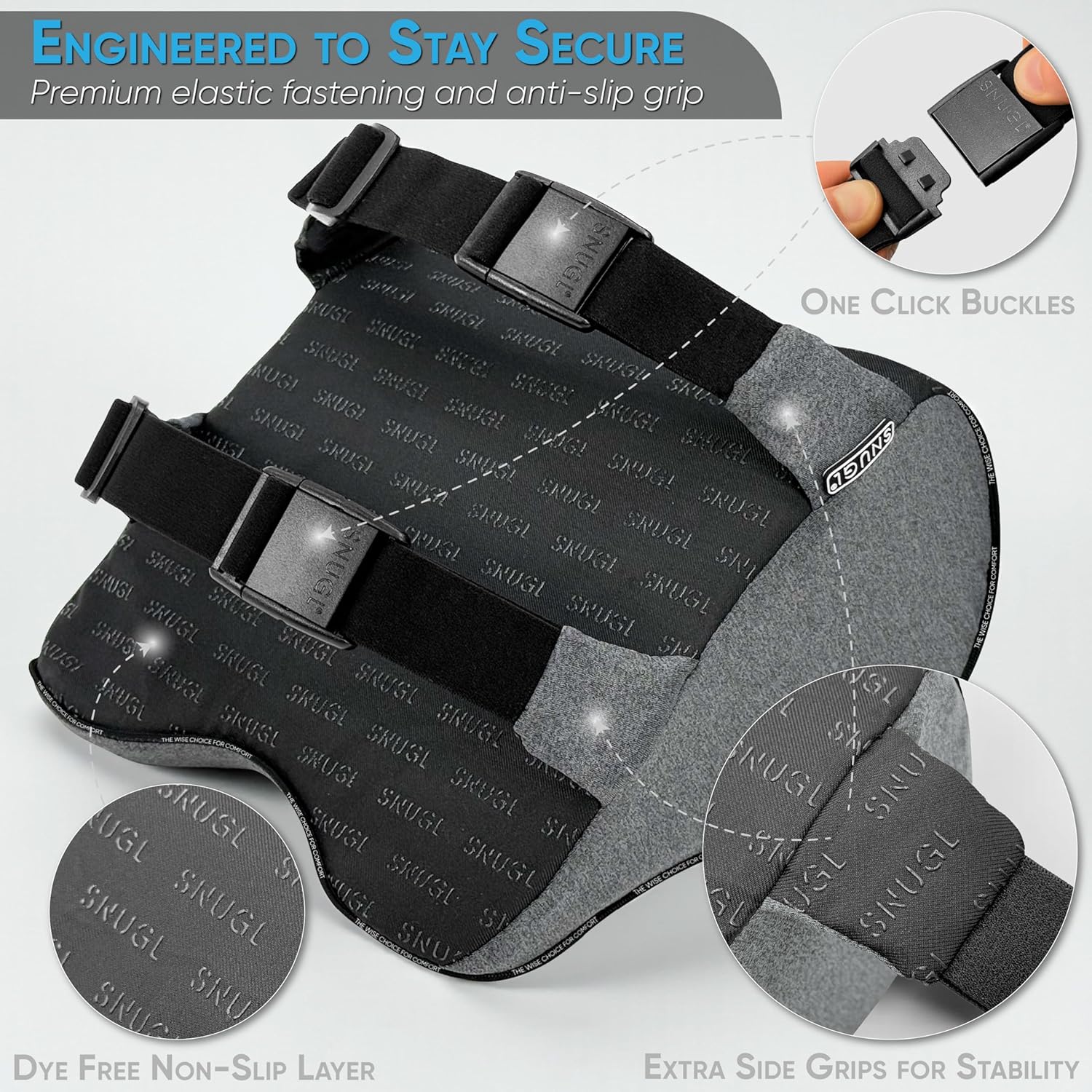 Detalle 2 de SNUGL Car Headrest Pillow | Memory Foam Neck Support for Long Drives