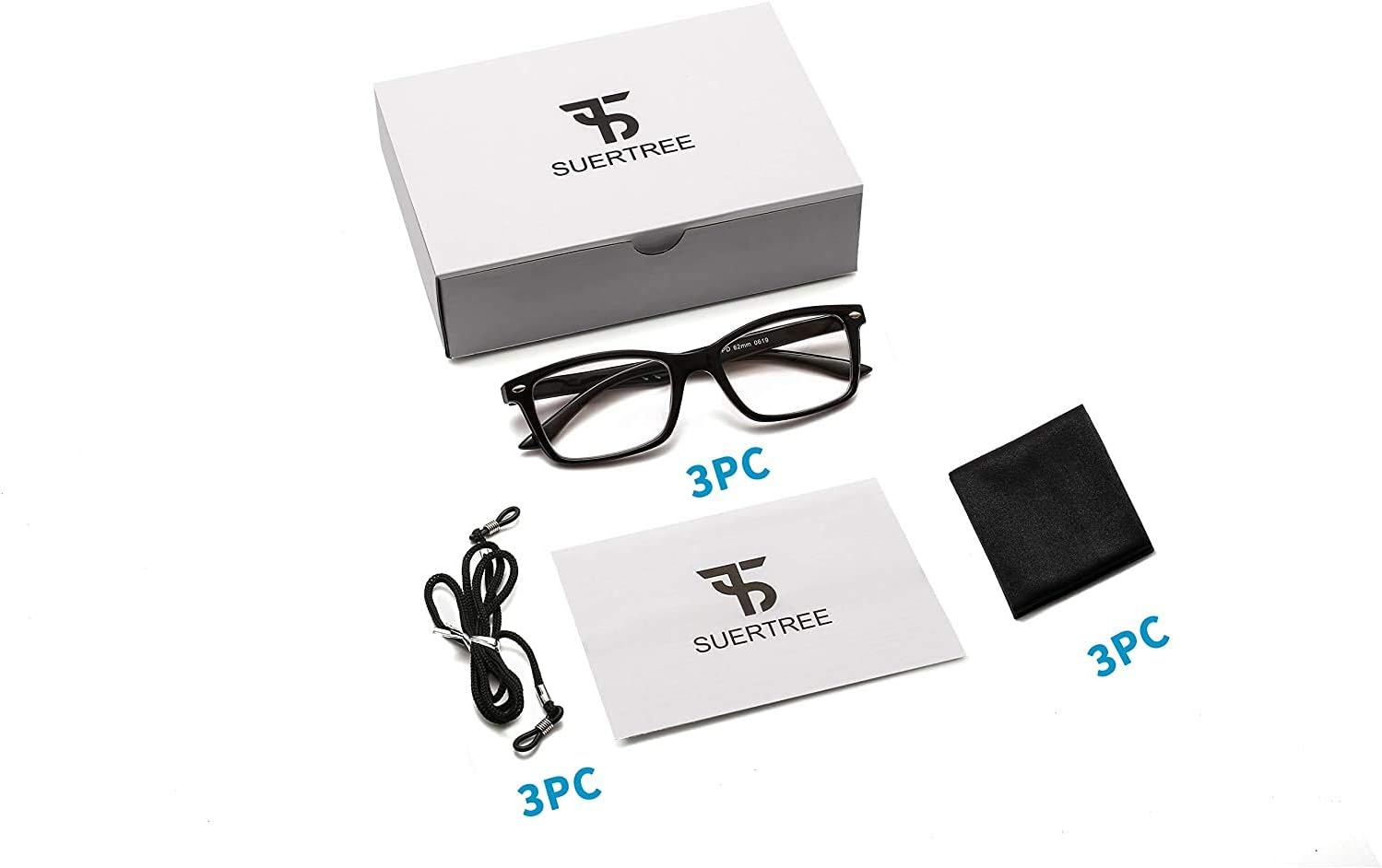 Thumbnail 5 de Suertree Lesebrille Feder Scharnier im 3er-Set (3,5X) – Lesehilfe mit transparenten Gläsern