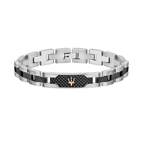 Detalle de Maserati Bracelet pour homme - Collection JEWELS, acier inoxydable et finitions PVD