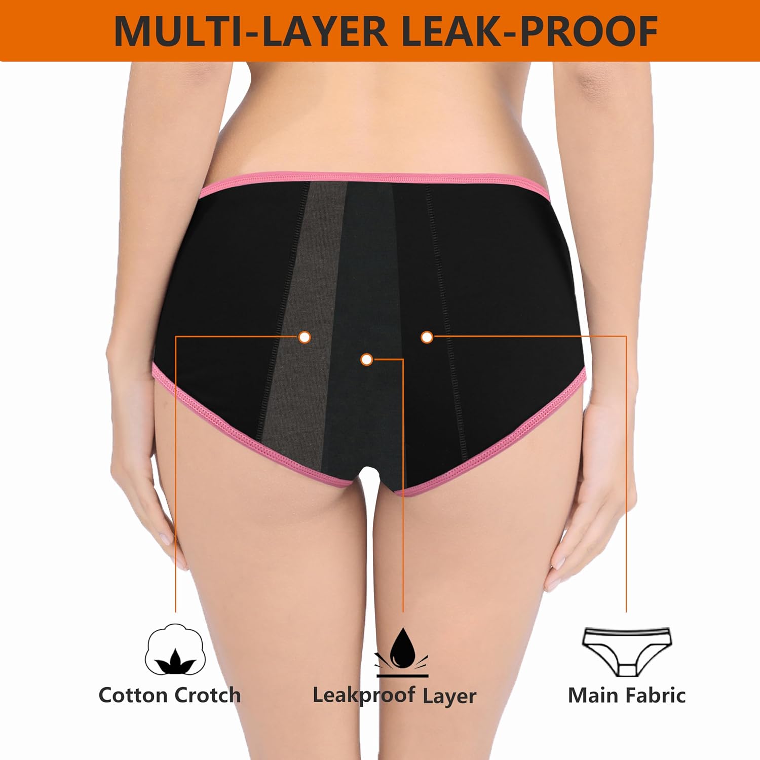 Detalle de Mesachy Teen Period Underwear, Cotton