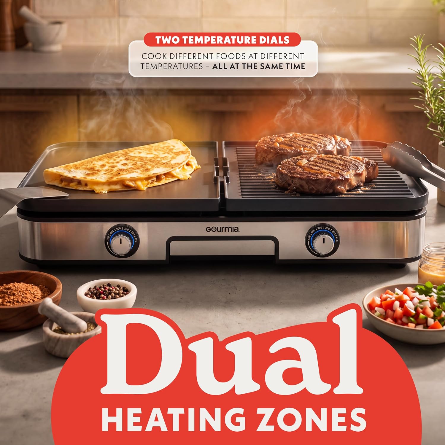 Detalle de Gourmia 3-in-1 Indoor Grill 28x11.5 in