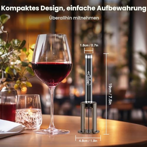 Detalle 2 de Quntis Druckluft‑Korkenzieher: Pumpen‑Weinöffner für Weinliebhaber