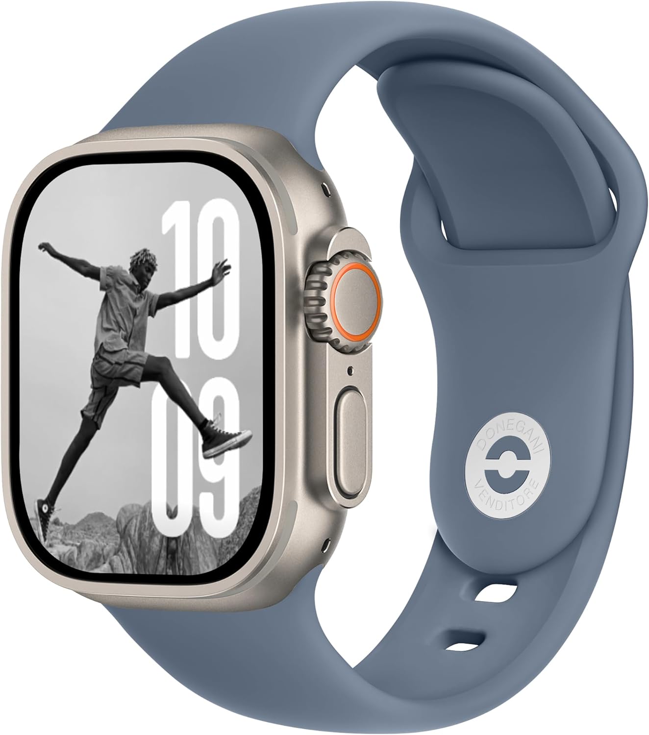 Thumbnail 6 de Bracelet silicone Donegani pour Apple Watch (Ultra 2 / Series 10 / SE / 7 / 6 / 5 / 4 / 3) – Gris Lune
