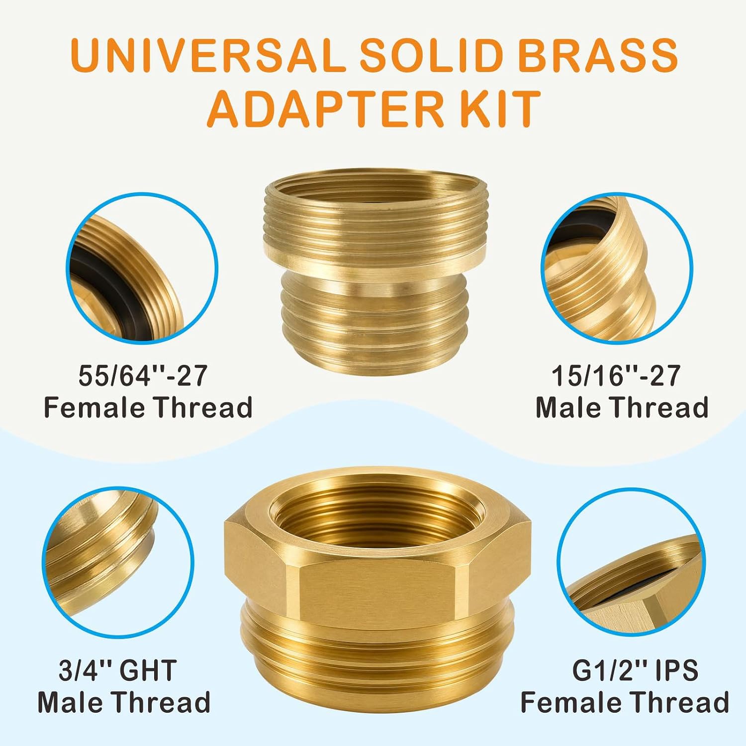 Detalle 2 de XNTONG Brass Hose Adapter Kit