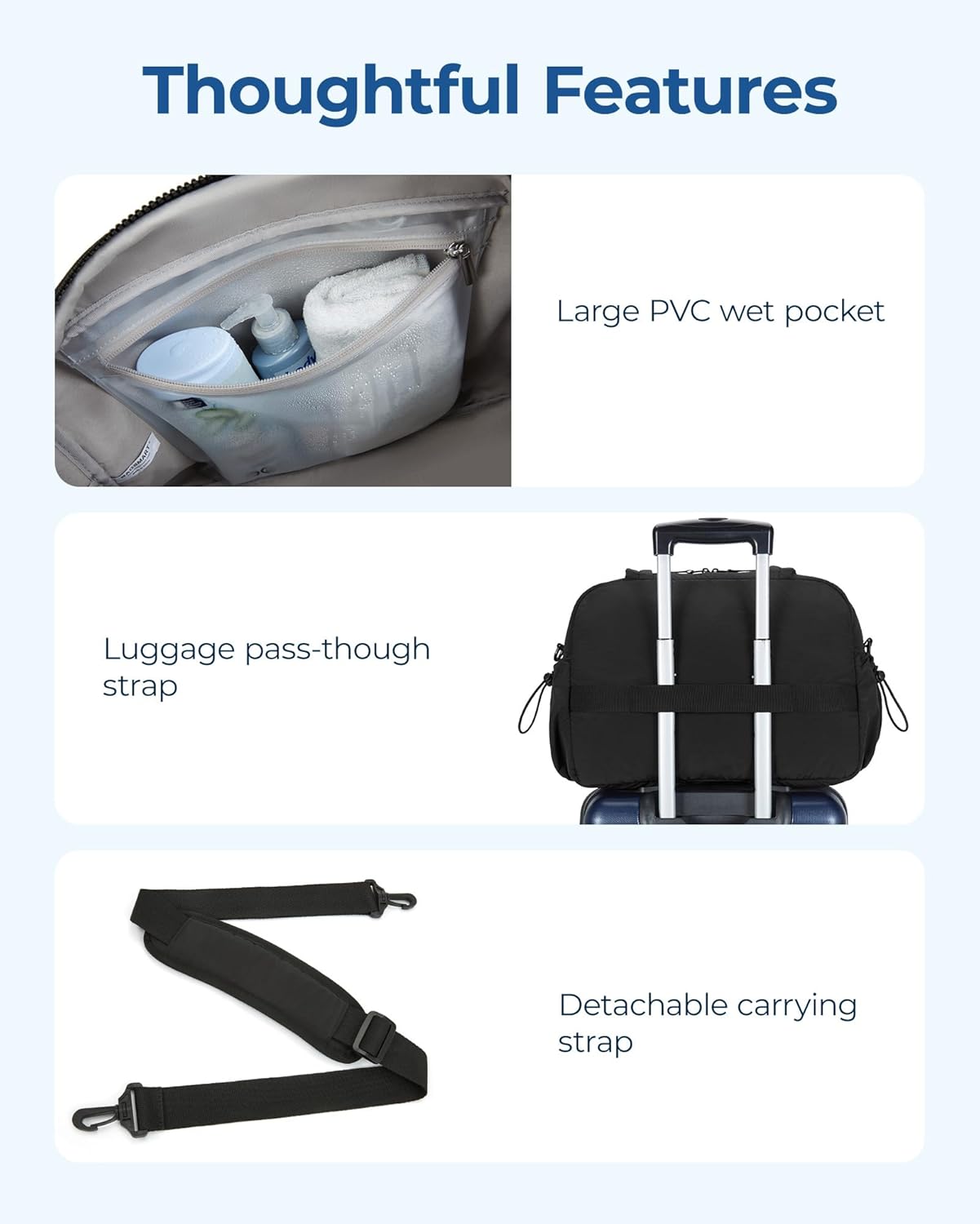 Thumbnail 5 de BAGSMART gym bag 24L with wet pocket