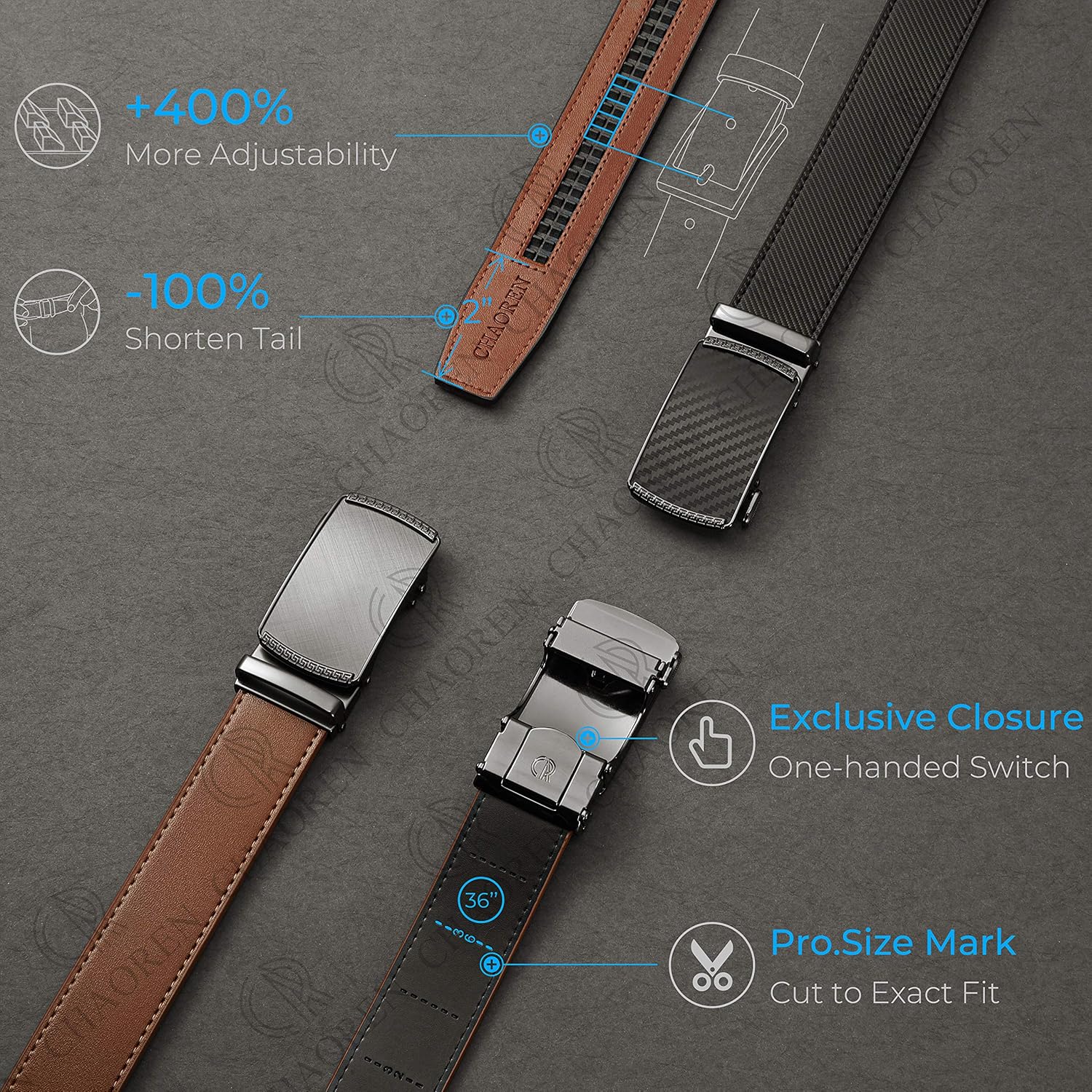 Detalle 2 de CHAOREN Ratchet Belt 35mm