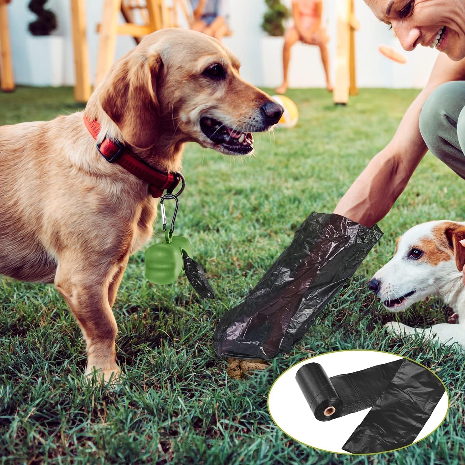 Detalle 2 de OIRLVCE Dog Waste Bag: 540 Extra Thick Leak-Proof Bags with Dispenser (23 x 33 cm) in Black