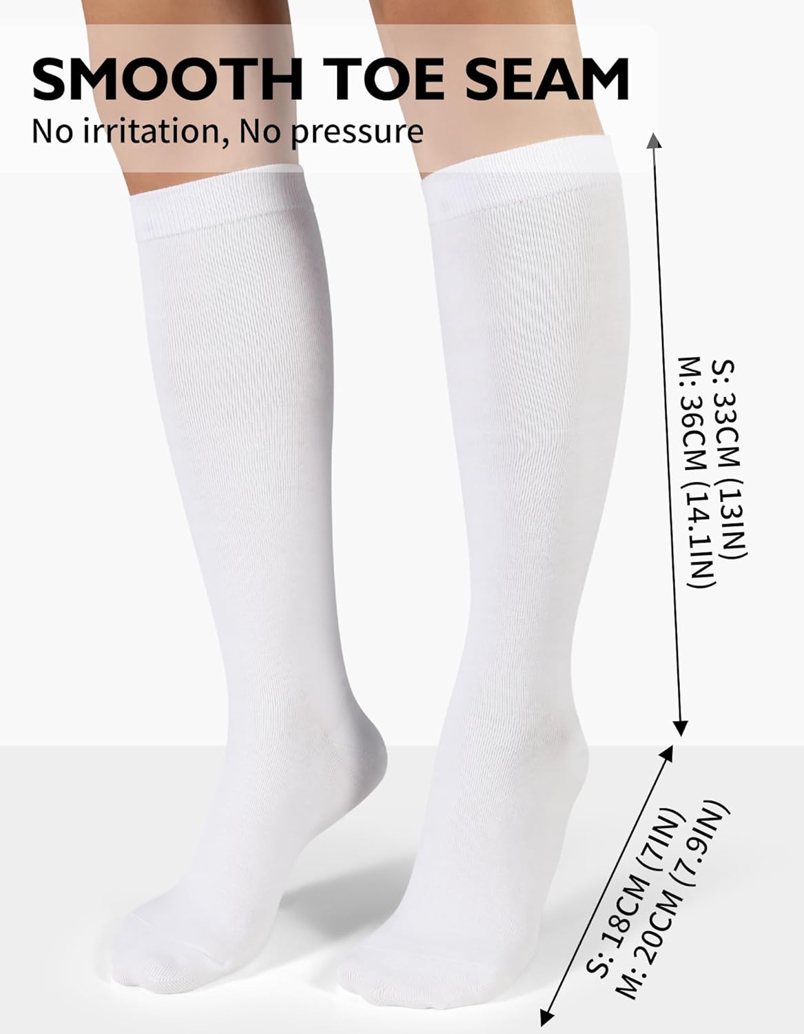 Thumbnail 5 de CLOSEMATE — 3 paires de chaussettes hautes femmes 35-38 / 39-42, coton doux 80%, respirantes et élastiques