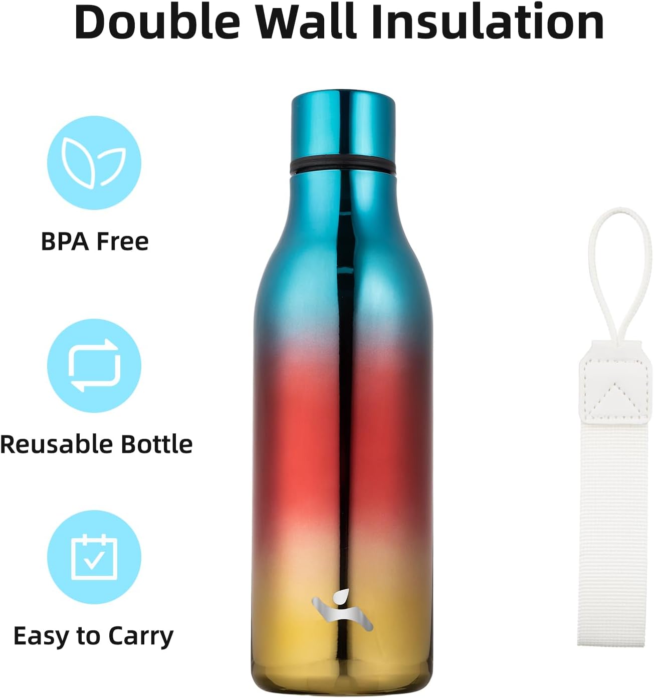 Detalle de Konokyo Insulated Water Bottle 18 oz