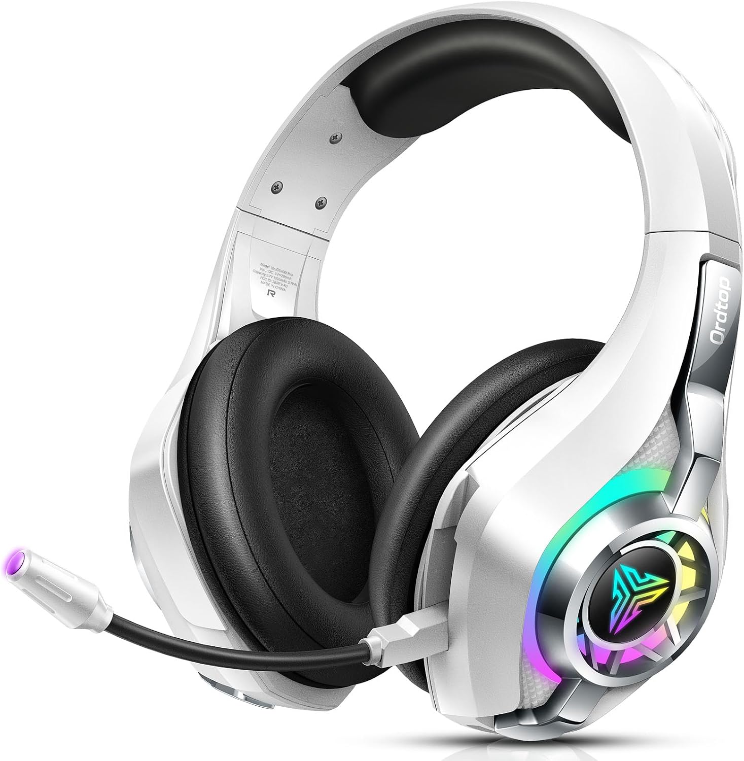 Detalle de Ordtop GS400 Ultra Wireless Gaming Headset with 2.4GHz, Bluetooth 5.4 and RGB