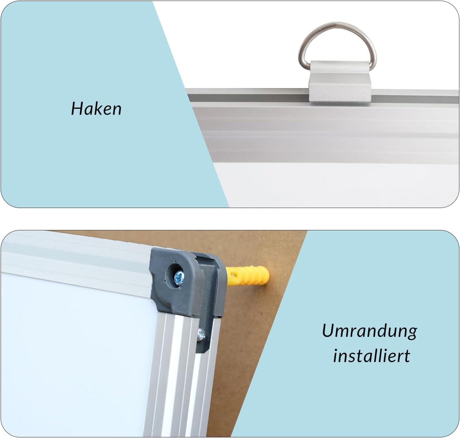 Thumbnail 5 de XIWODE Whiteboard 60x45 cm mit Stiftablage – magnetisch, beschreibbar, kratzfeste Oberfläche