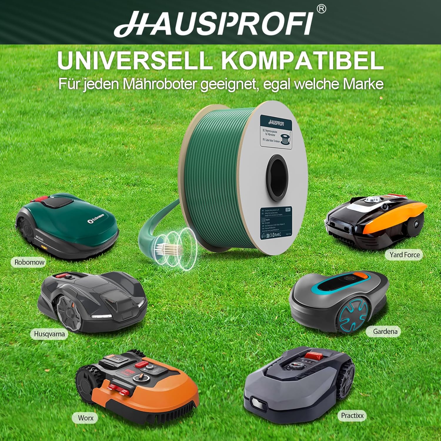 Detalle de HAUSPROFI 150 m Universal Begrenzungskabel aus verzinntem Kupfer (ø 2,7 mm) für Mähroboter