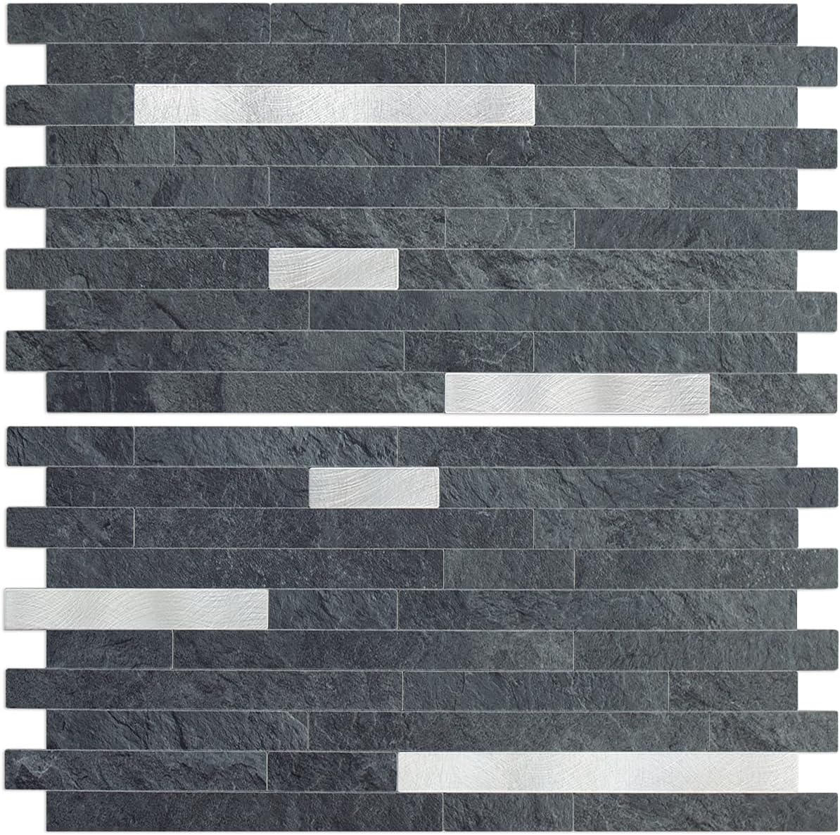 Thumbnail 6 de AULIGET 20 Sheets Faux Stone Peel and Stick Backsplash Tiles (White Marble Look) for Kitchen