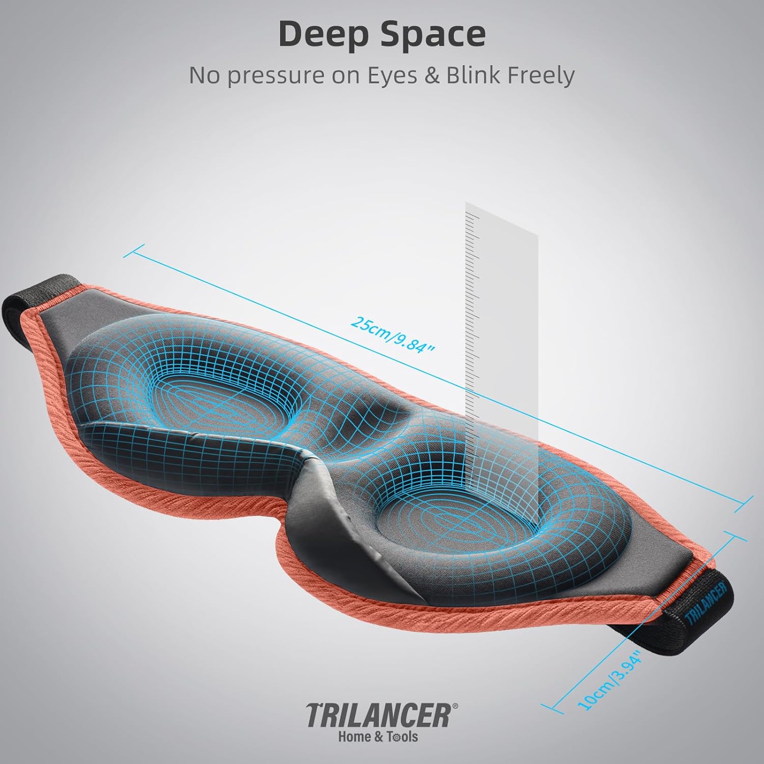 Thumbnail 3 de Trilancer 3D Sleep Mask (Orange) with 2-Year Replacement Plan