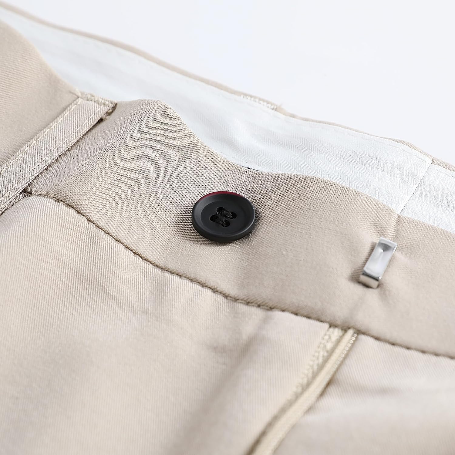 Detalle 2 de Allthemen Costumes Hommes Mariage 3 Pièces – Veste Formelle 2 Boutons Élastique, Gilet et Pantalon en Couleur Unie