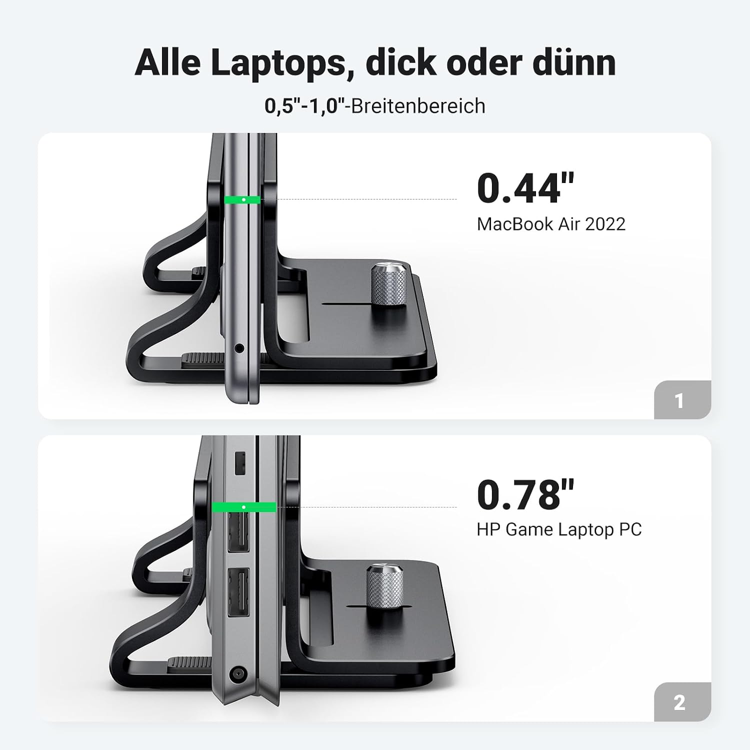 Thumbnail 5 de UGREEN Vertikaler Laptop Ständer 1,25–2,55 cm