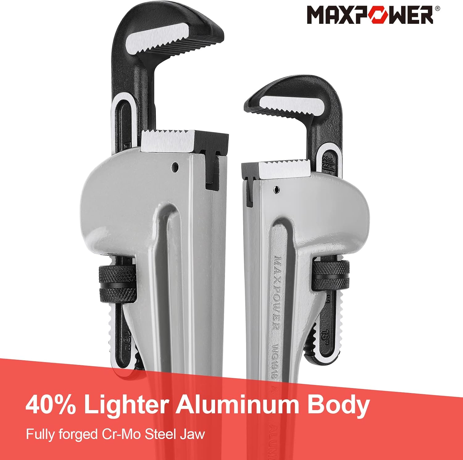 Detalle de MAXPOWER 18" Heavy Duty Pipe Wrench 450mm ๐