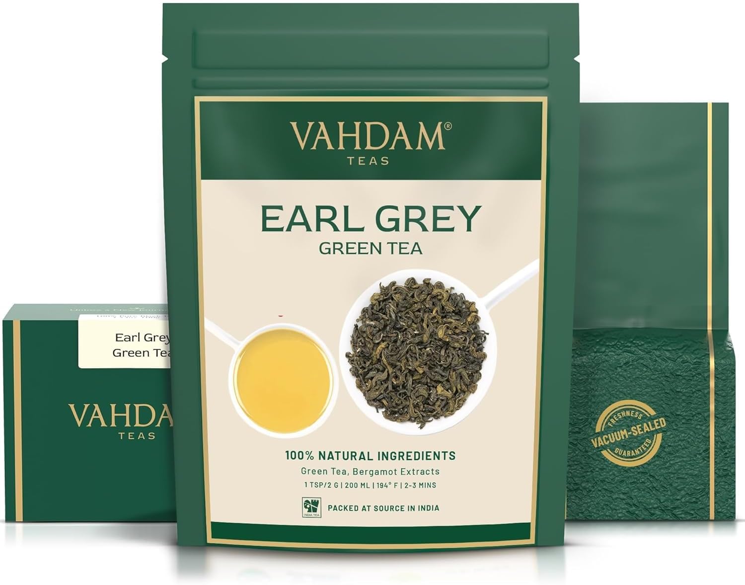 Thumbnail 6 de VAHDAM Earl Grey con Tè Verde agli Agrumi (100 g) – Tè Verde in Foglie al Bergamotto, confezione sottovuoto