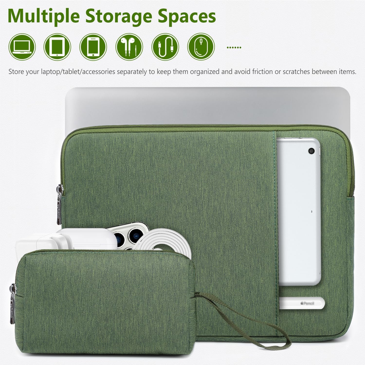 Thumbnail 1 de HYZUO laptop sleeve bag set 15.6 inch