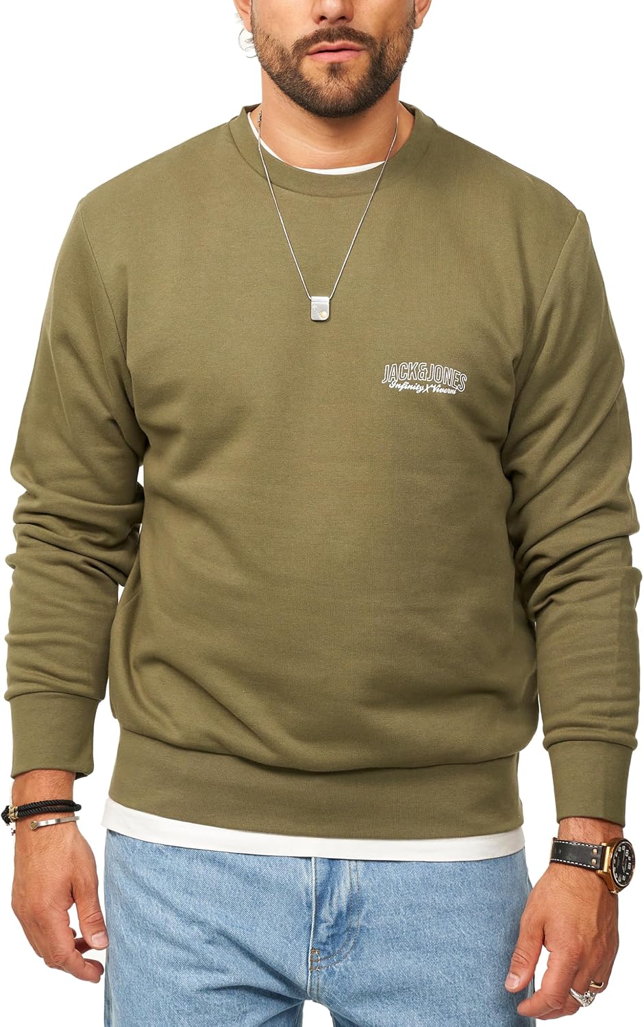 Detalle 2 de JACK & JONES Herren Sweatshirt Rundhals