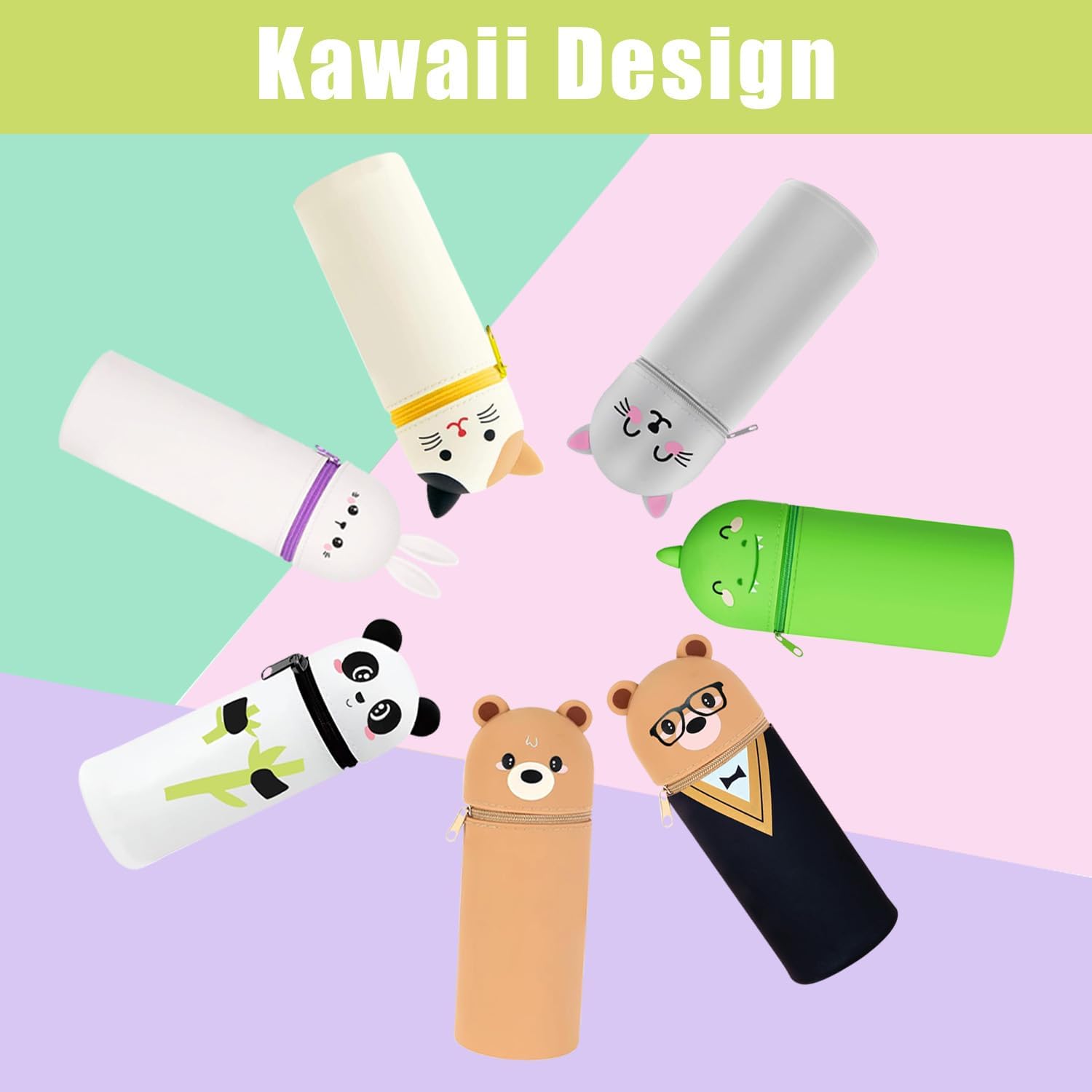 Thumbnail 4 de TwoduYoo Kawaii Federmäppchen aus Silikon 22 cm