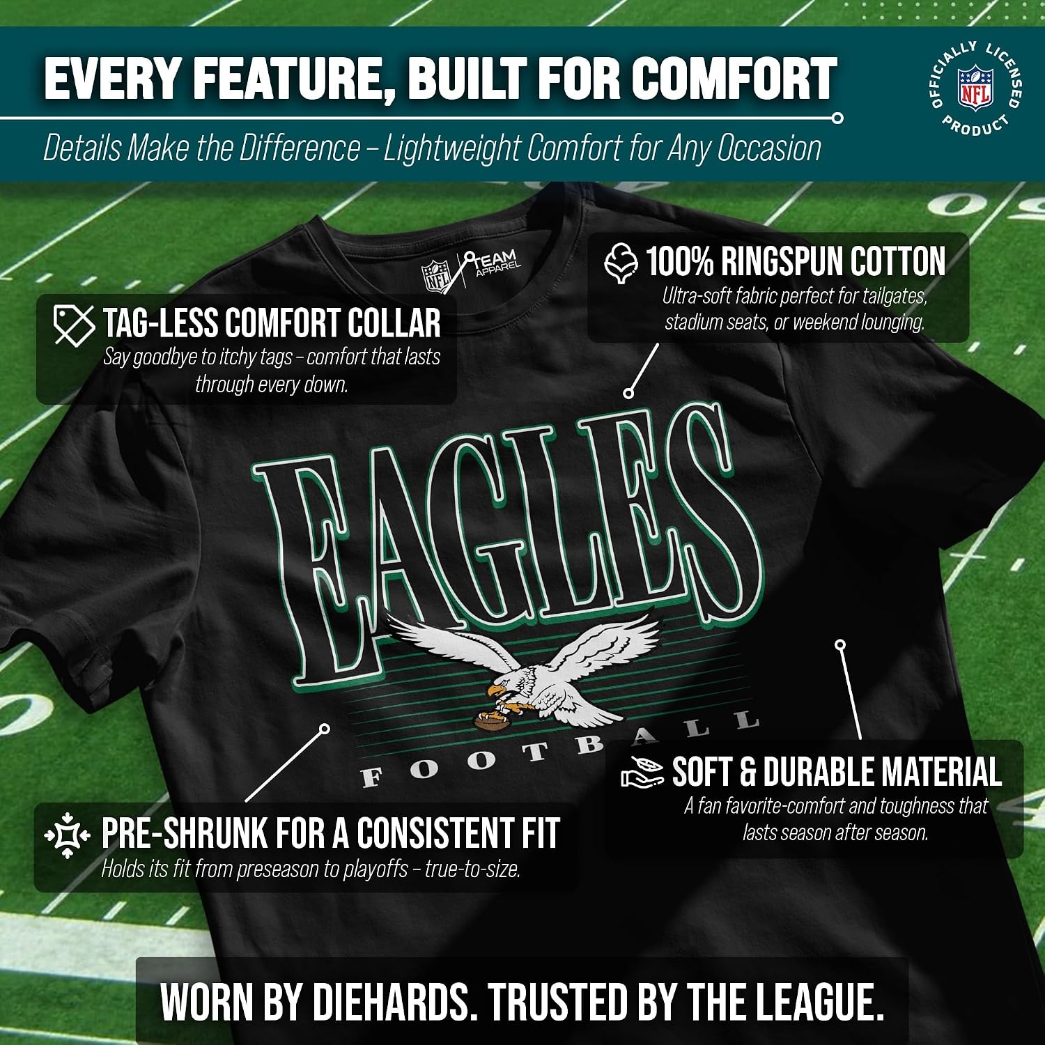 Detalle de NFL Unisex Tee in Ring-Spun Cotton