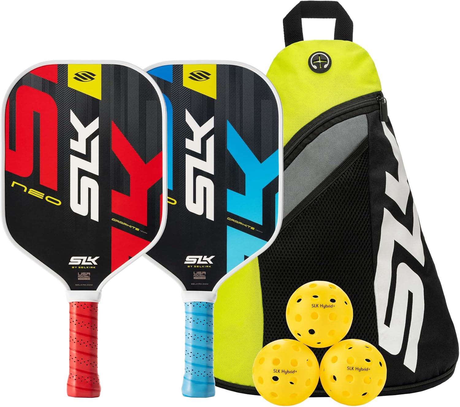 Selkirk Sport SLK Pickleball Paddles Set of 2 (SLK Neo Graphite, SLK Neo Fiberglass or SLK Atlas Bundle)