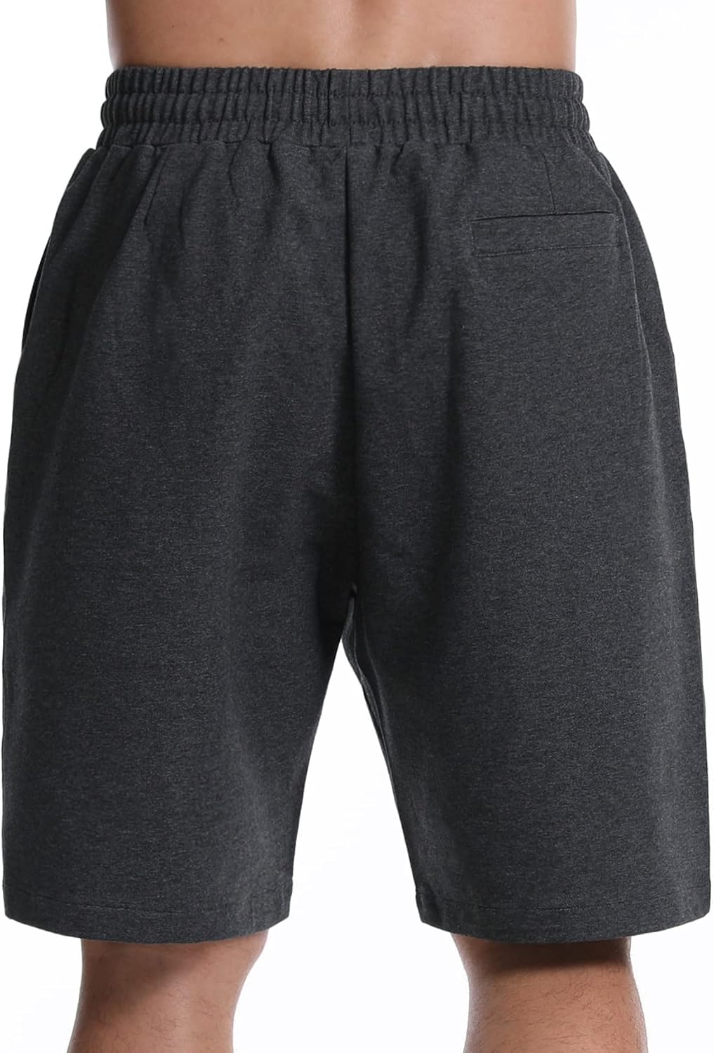 Detalle de Short de détente homme avec poches profondes en jersey (coton/polyester/élasthanne) — idéal course et entraînement