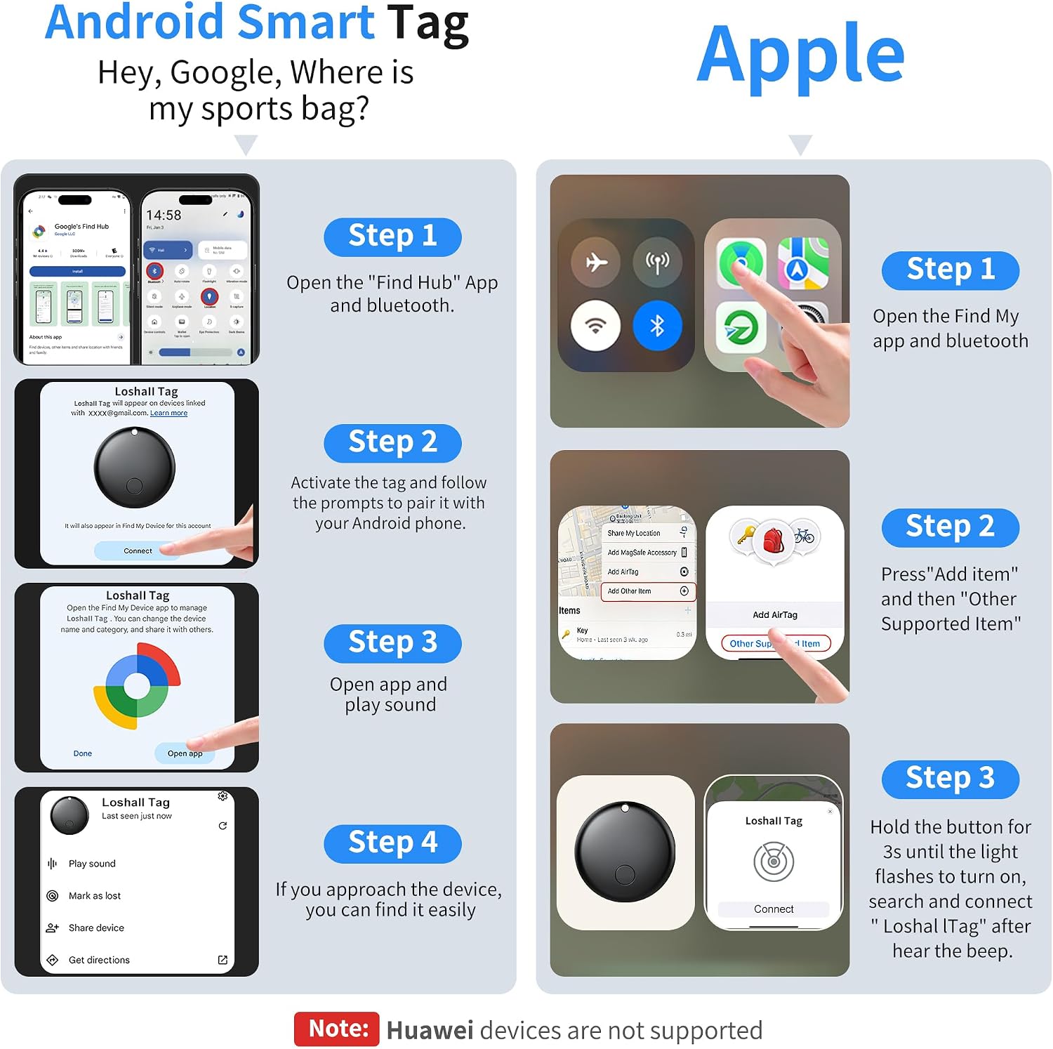 Thumbnail 6 de 2025 Air Tracker Tags 4-Pack Bluetooth Item Locator