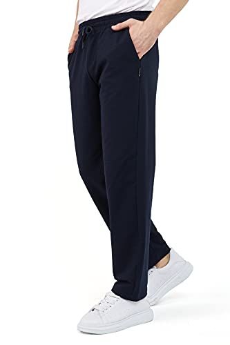 Detalle 1 de COMEOR Pantalon de Jogging pour Homme – Survêtement en coton 60/40 Bleu L