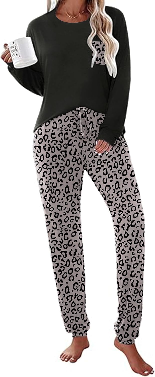 Detalle de Ekouaer Women's Pajama Set, Polyester-Spandex Blend