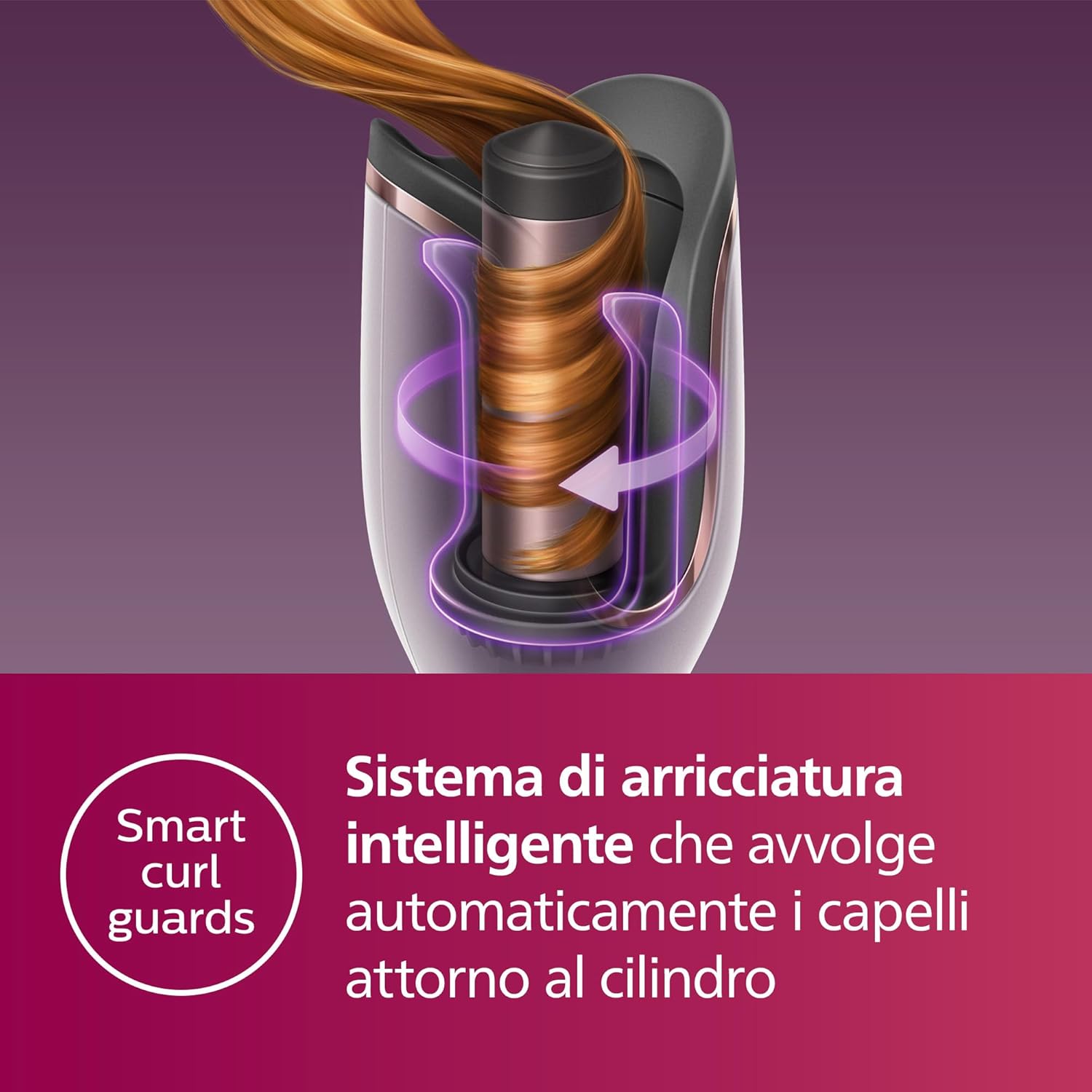 Thumbnail 2 de Philips Auto Curler Serie 8000 BHB878/00: ricci glamour con MoistureProtect